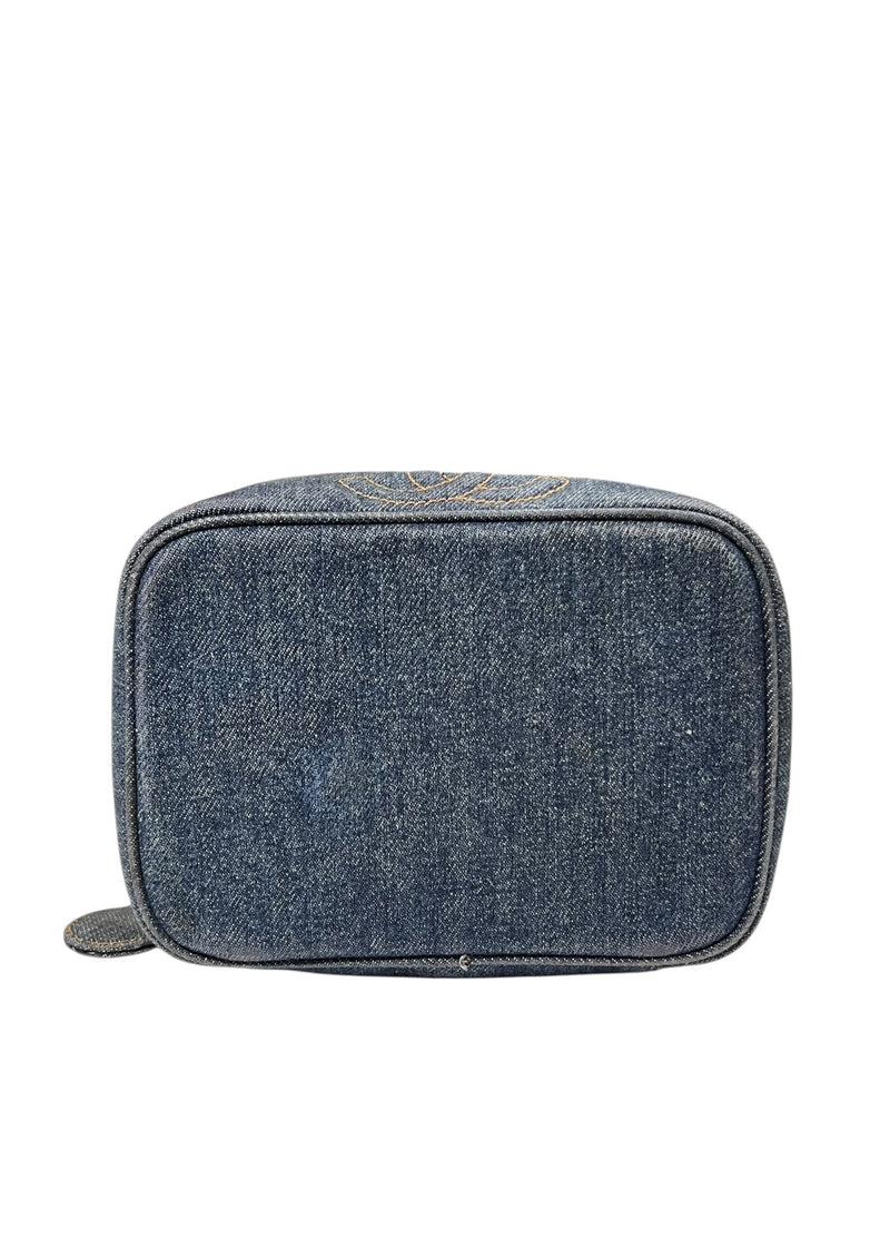 CHANEL VINTAGE DENIM VANITY BAG