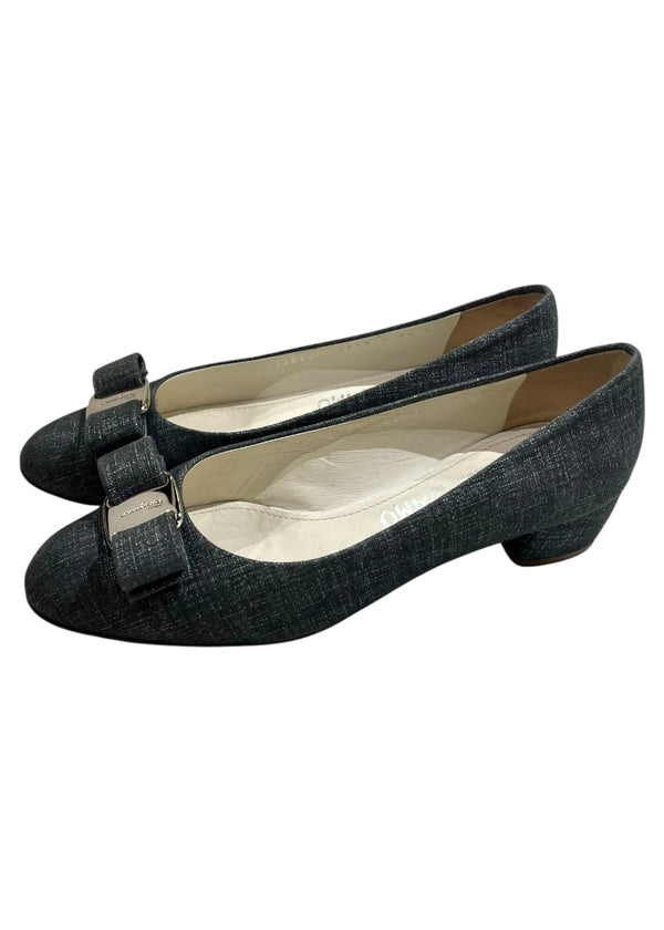 FERRAGAMO DENIM BALLERINA 36