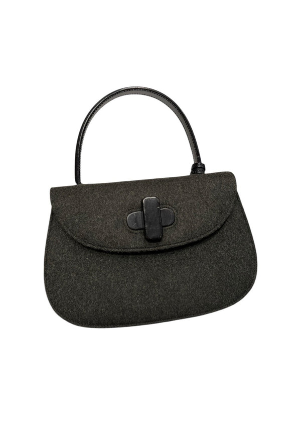 GUCCI CLASSIC TOP HANDLE WOOL BAG