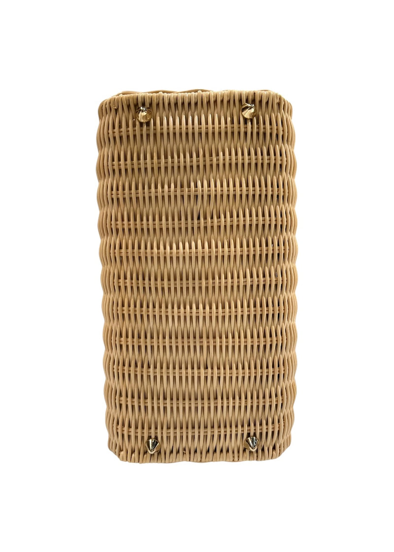 CHRISTIAN DIOR RATTAN MEDIUM LADY DIOR BAG