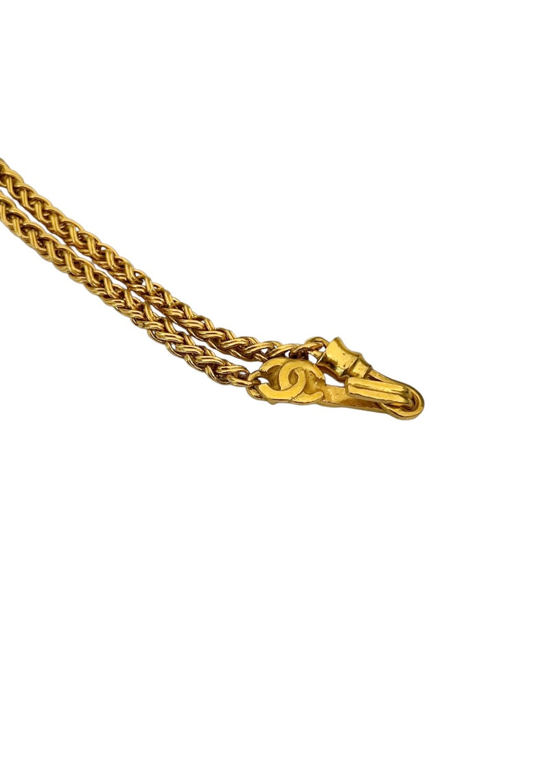 CHANEL BROWN STONE VINTAGE NECKLACE