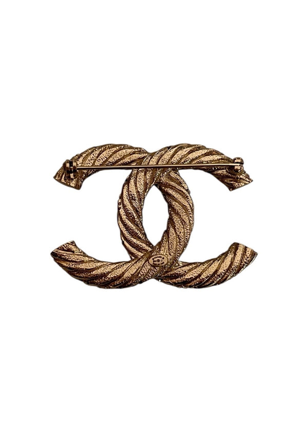 CHANEL CC RHINESTONE BROOCH