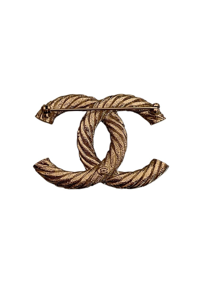 CHANEL CC RHINESTONE BROOCH
