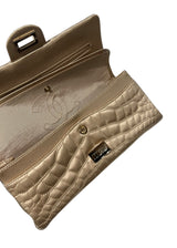 CHANEL LIGHT GOLD SATIN FLAP BAG