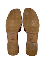 HERMES ALLIGATOR ORAN SANDALS 37.5