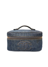 CHANEL VINTAGE DENIM VANITY BAG