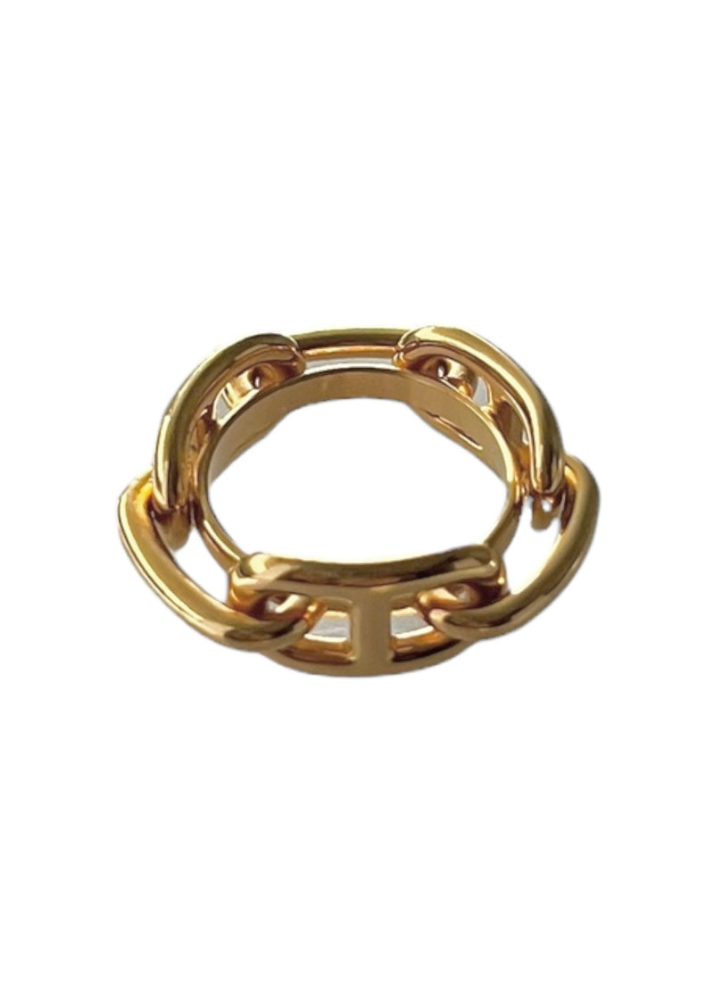 HERMES GOLD SCARF RING