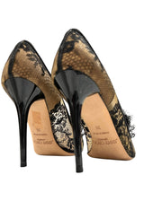 JIMMY CHOO BLACK LACE HEELS 36