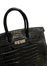 HERMES BIRKIN 35 CROCODILE BLACK