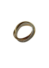 CARTIER TRINITY SMALL HALF-PAVED RING 49