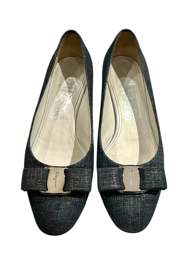 FERRAGAMO DENIM BALLERINA 36