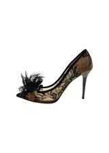 JIMMY CHOO BLACK LACE HEELS 36