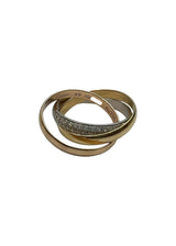 CARTIER TRINITY SMALL HALF-PAVED RING 49