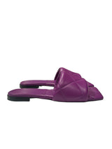 BOTTEGA VENETA PURPLE QUILTED SLIDES 38