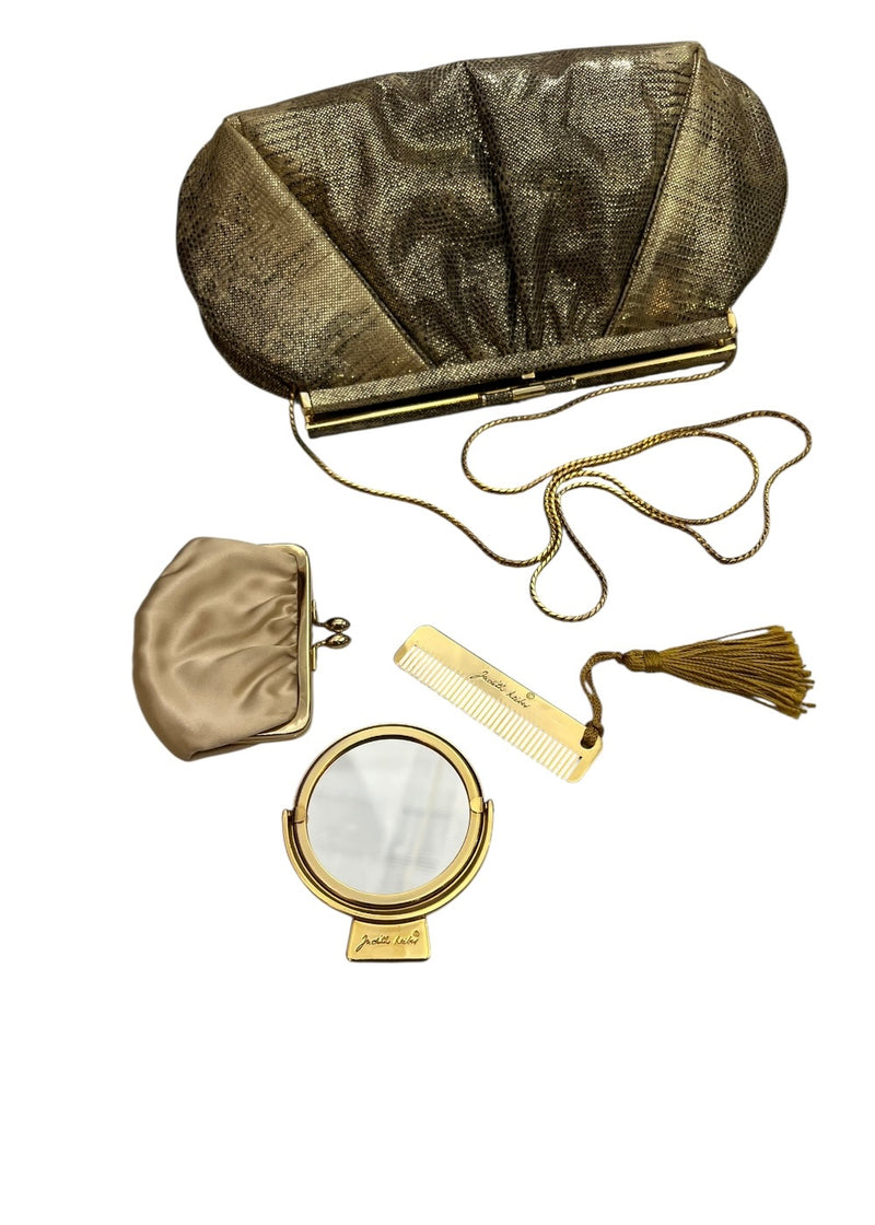 JUDITH LEIBER LIZARD EVENING BAG