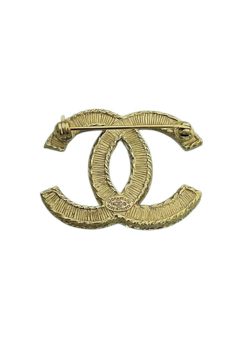 CHANEL CC PEARL BROOCH