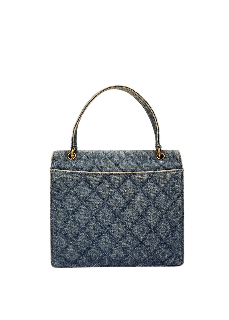 CHANEL DENIM TOP HANDLE BAG