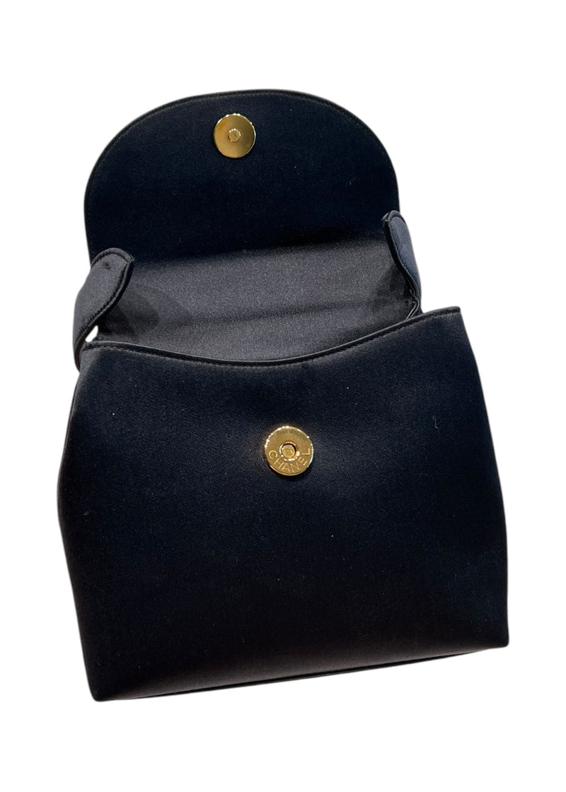 CHANEL SILK CAMELLIA HANDBAG