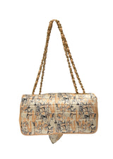 CHANEL COCO MADEMOISELLE SILK AND LAMBSKIN SCARF FLAP BAG
