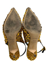 DOLCE&GABBANA CRYSTAL-EMBELLISHED SLINGBACK PUMPS 37.5