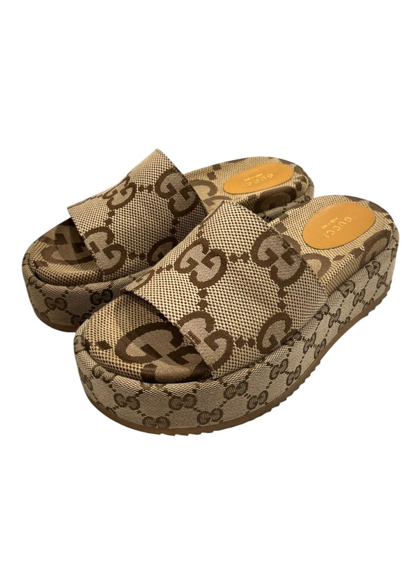GUCCI WOMEN'S PLATFORM SLIDE SANDALS 36