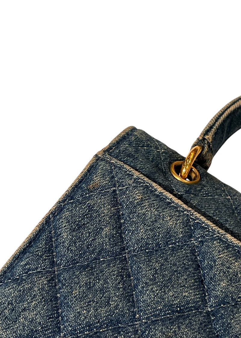 CHANEL DENIM TOP HANDLE BAG