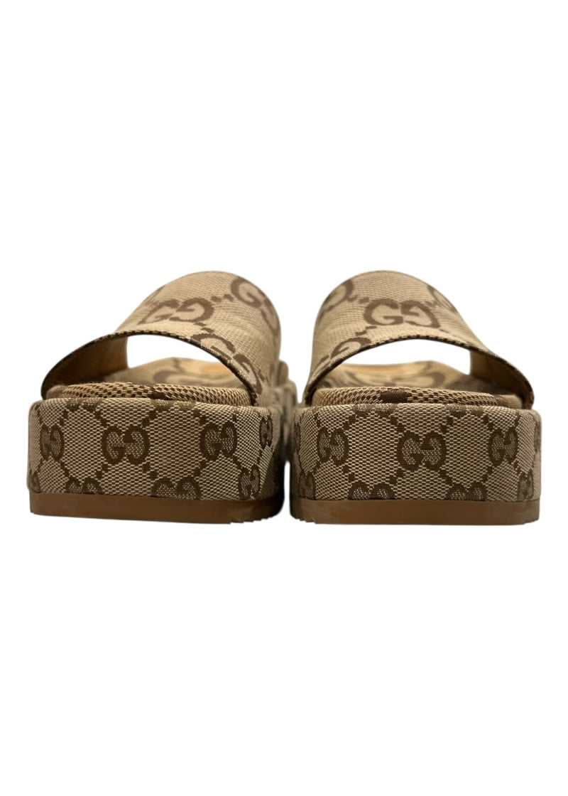 GUCCI WOMEN'S PLATFORM SLIDE SANDALS 36