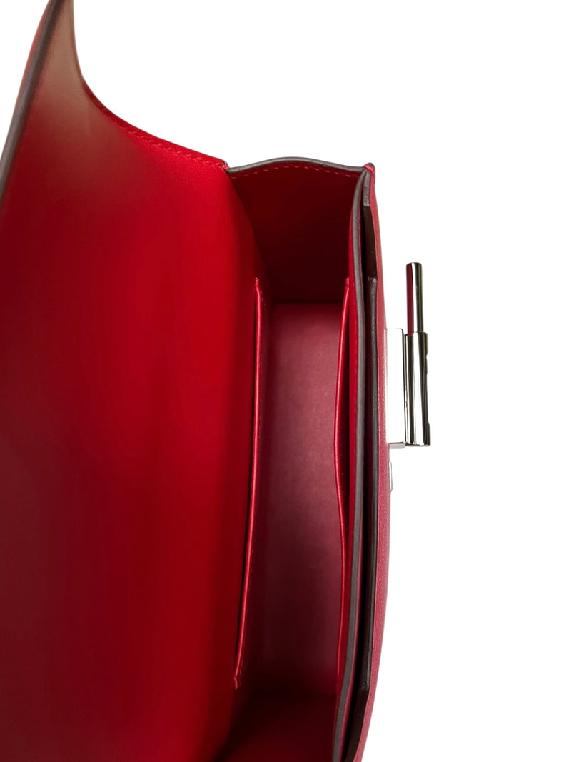 HERMES VERROU ROSE EXTREME ROUGE DE COEUR CHEVRE