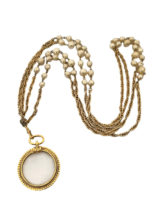 CHANEL MAGNIFYING GLASS VINTAGE NECKLACE