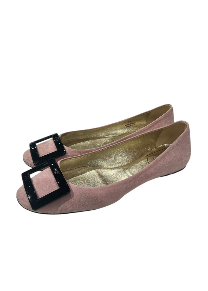 ROGER VIVIER SUEDE FLATS 37