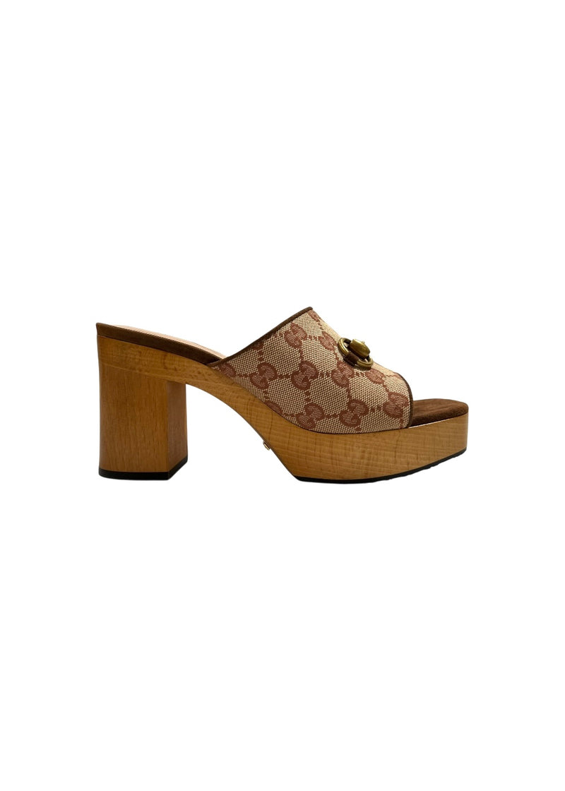 GUCCI GG CANVAS SANDALS 36