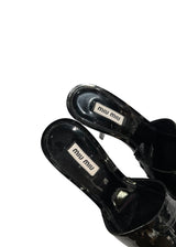 MIU MIU PATENT SANDALS 38