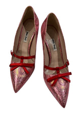 MIU MIU PINK FUOCO PUMP 37.5