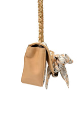 CHANEL COCO MADEMOISELLE SILK AND LAMBSKIN SCARF FLAP BAG