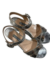 PRADA METALLIC PLATFORM SANDALS 36