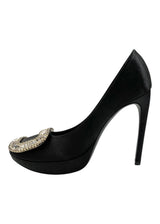 ROGER VIVIER LIMELIGHT BUCKLE SATIN PUMP 34.5