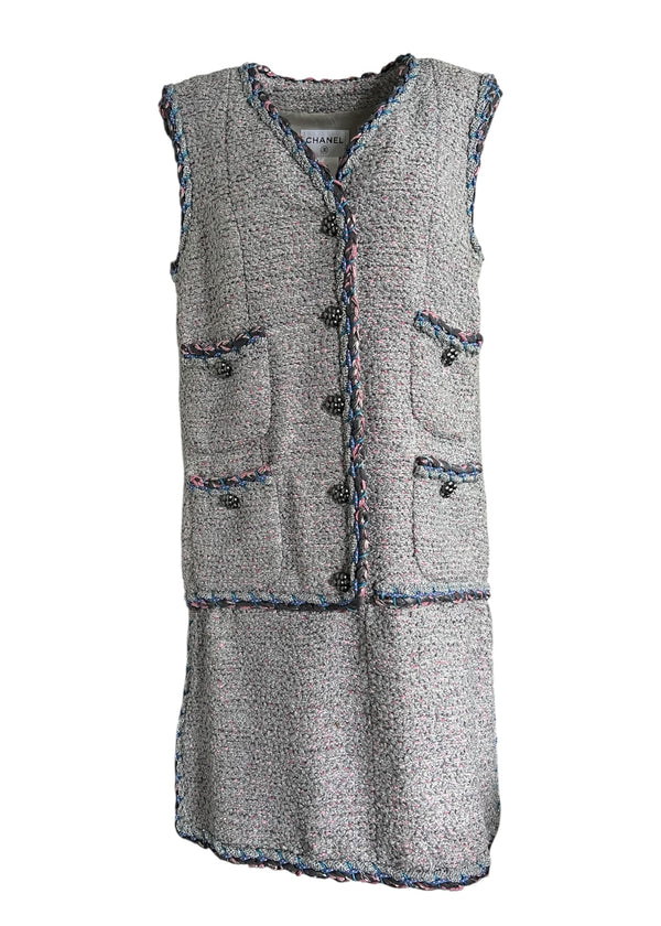 CHANEL TWEED DRESS RUNWAY 42