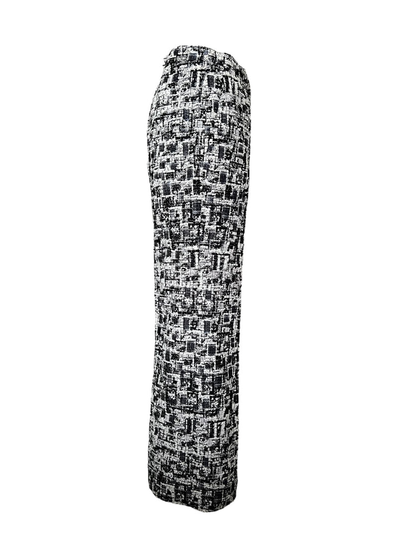CHANEL BLACK WHITE TWEED SET