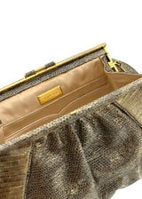 JUDITH LEIBER LIZARD EVENING BAG