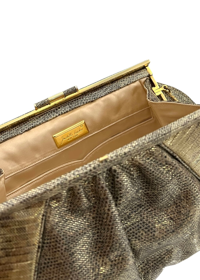 JUDITH LEIBER LIZARD EVENING BAG