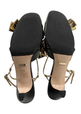 GUCCI DAPHNE BOW MID HEEL SANDALS 37