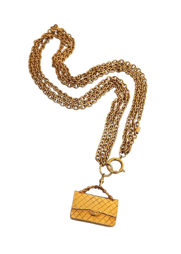 CHANEL CLASSIC FLAP VINTAGE NECKLACE