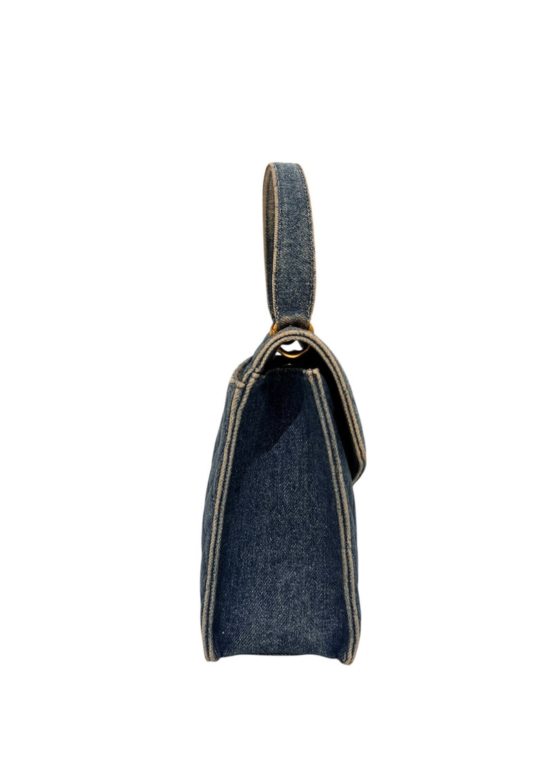 CHANEL DENIM TOP HANDLE BAG