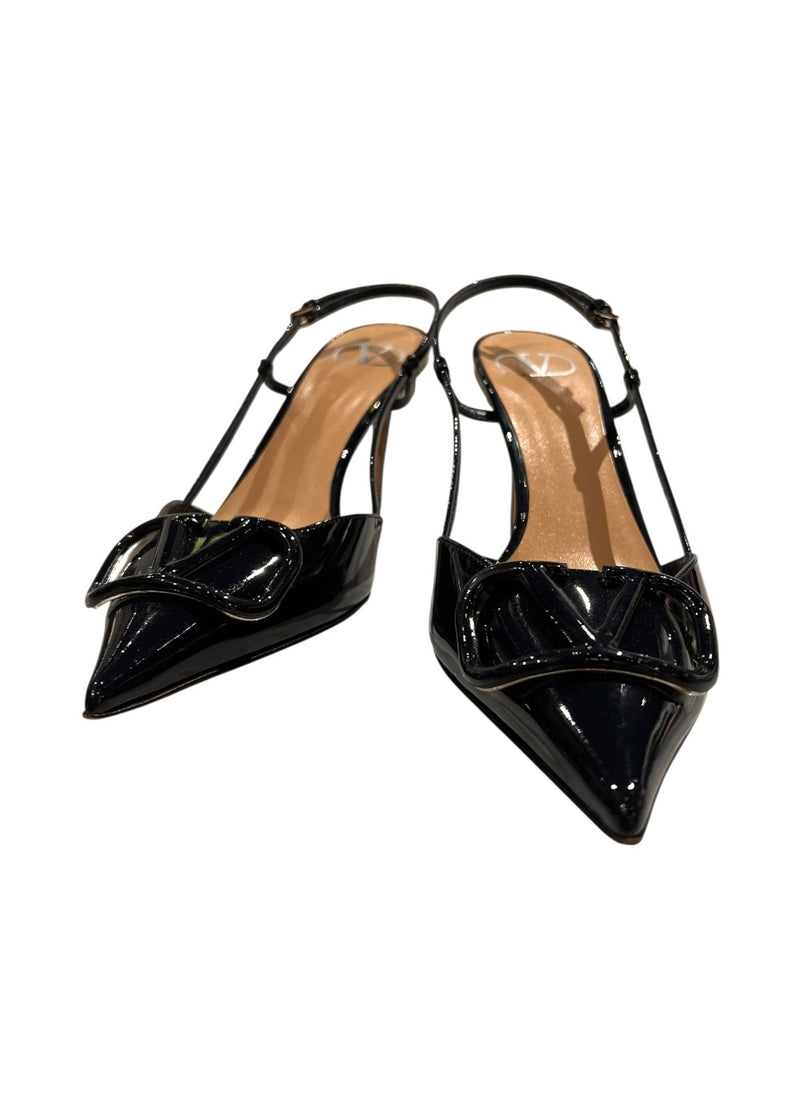VALENTINI VLOGO PATENT SLINGBACK 40