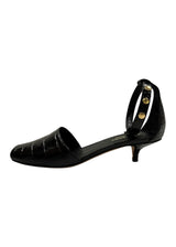 BURBERRY BLACK LEATHER OPEN TOE SANDALS 36.5