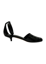 BURBERRY BLACK LEATHER OPEN TOE SANDALS 36.5
