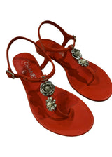 CHANEL RED SANDALS 36