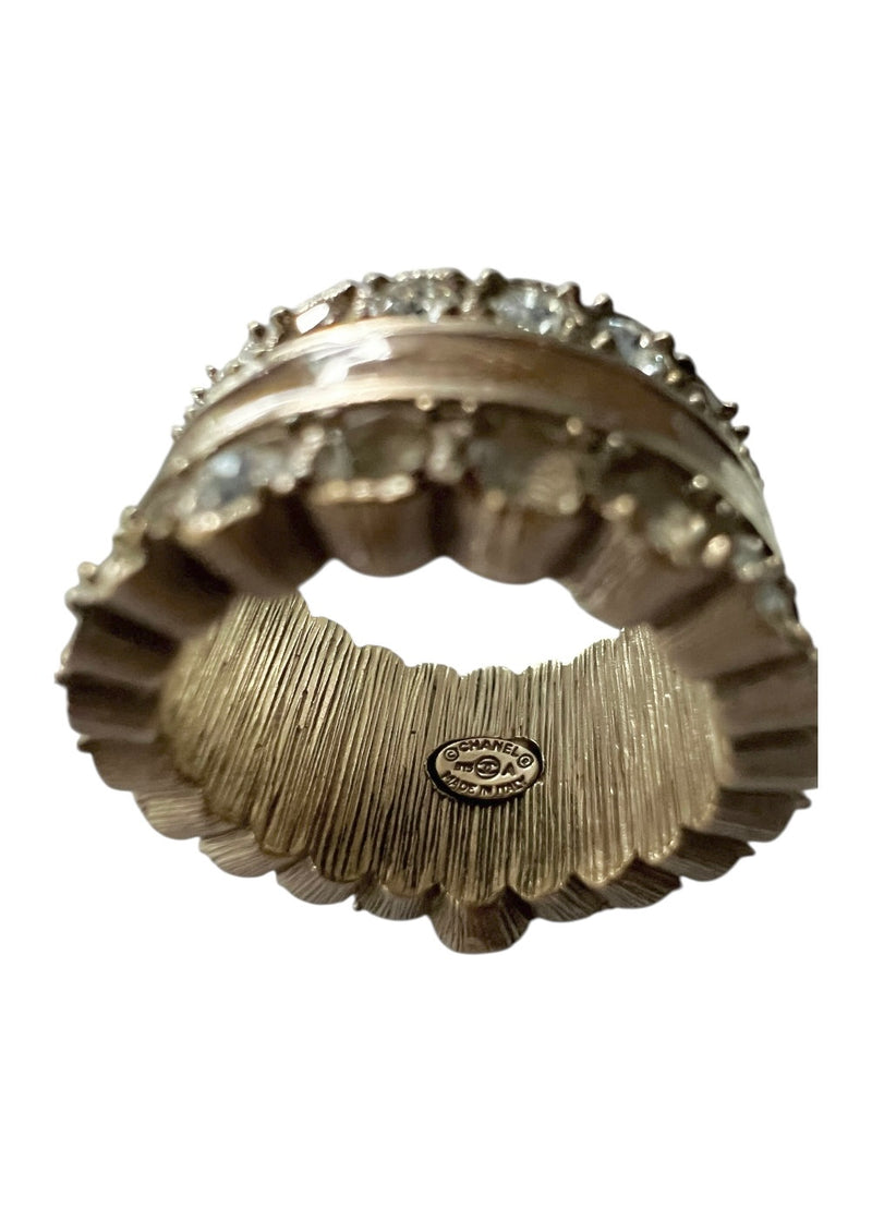 CHANEL CC RHINESTONE RING