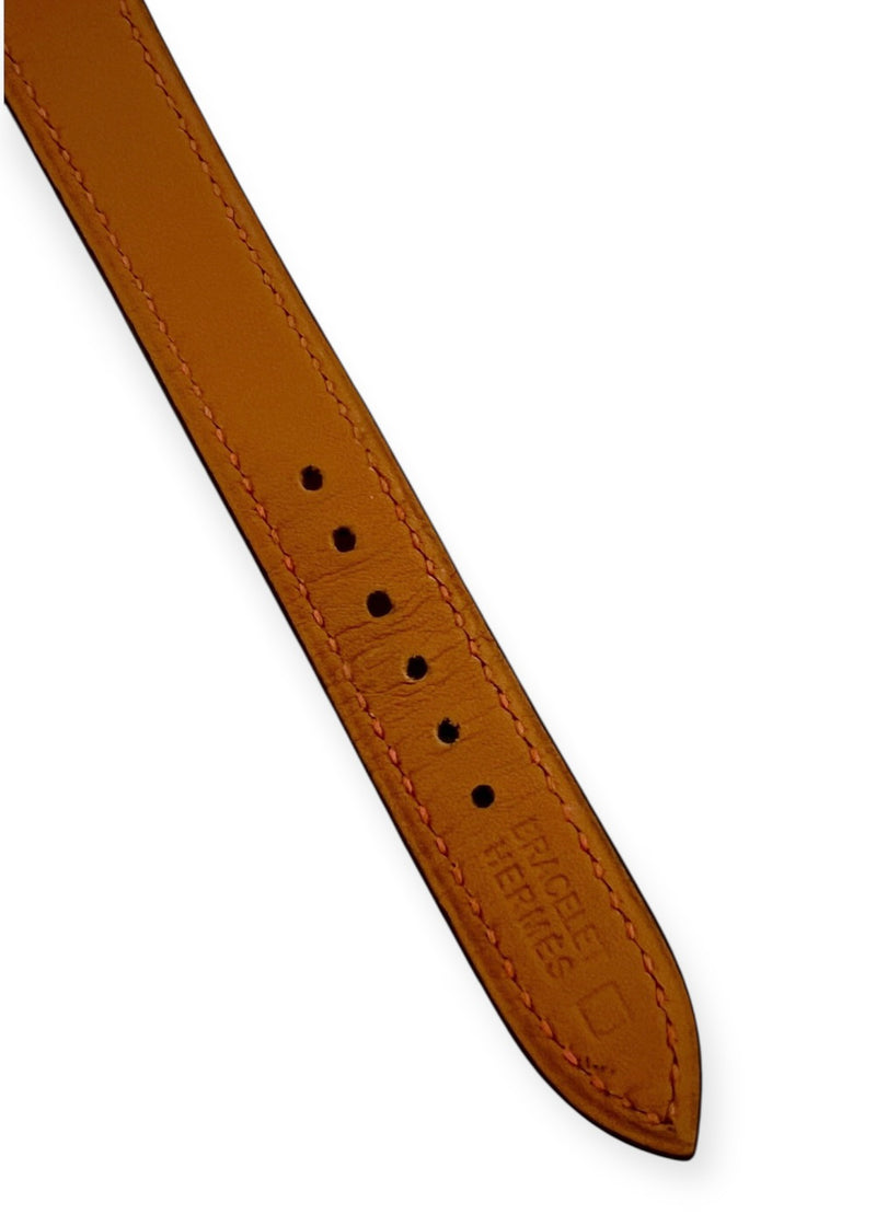SLIM D'HERMES 32 MM ALLIGATOR WATCH MEDIUM