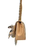 CHANEL COCO MADEMOISELLE SILK AND LAMBSKIN SCARF FLAP BAG